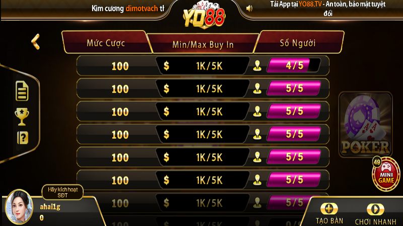 gioi thieu yo88 3 Sân chơi game bài siêu đỉnh