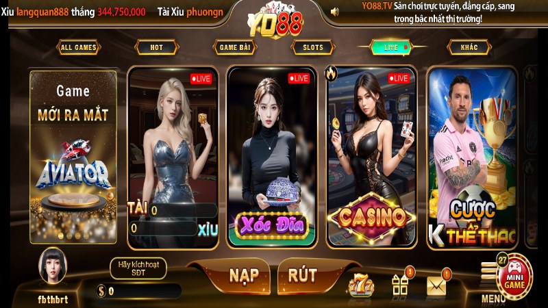 yo88 3 Casino online cập nhật rất nhiều phiên bản thú vị